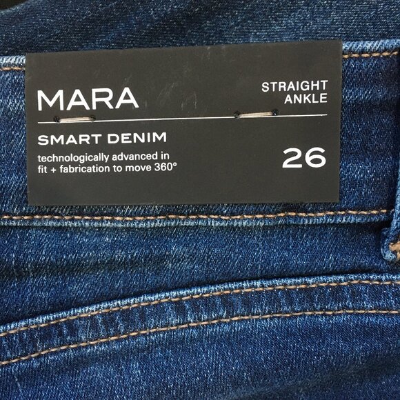 NWT DL1961 Ravine Wash Smart Denim MARA Straight Ankle Fray Hem Distressed Jeans - Picture 14 of 14